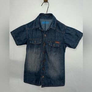 Napoli Demin Lightweight Jean button front Shirt Kids Size 8 - Slimfit
